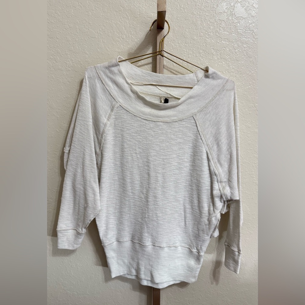 We The Free Palisades White Off-the-Shoulder Sweater Top - Picture 2 of 5